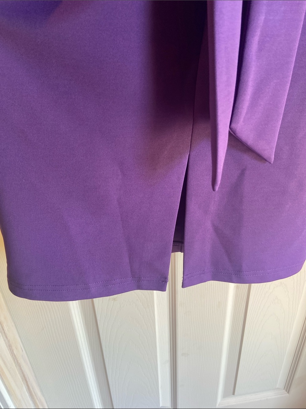 Grace Karin Purple V-Neck Cap-Sleeve Midi Sheath Dress - Picture 8 of 10